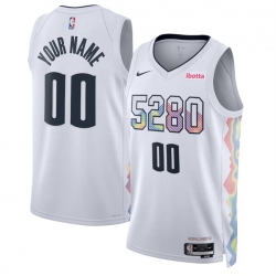 Men Denver Nuggets Active Player Custom White 2024 25 City Edition Stitched Basketball Jersey