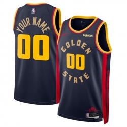 Men Golden State Warriors Active Player Custom Navy 2024 25 City Edition Stitched Basketball Jersey