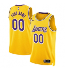 Men Women Youth Toddler LOS ANGELES LAKERS Custom Nike NBA Stitched Jersey Gold