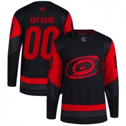 Men Women Youth Carolina Hurricanes Custom Black Red Stitched Jersey