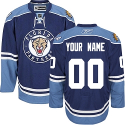 Men Women Youth Toddler Navy Blue Jersey - Customized Reebok Florida Panthers Third