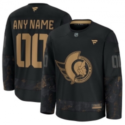 Men Women Youth Ottawa Senators Fanatics Black 2024 Military Appreciation Custom Practice Jersey