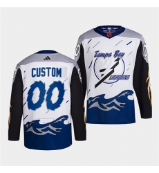 Men Women Youth Tampa Bay Lightning Custom White 2022 Reverse Retro Stitched Jersey