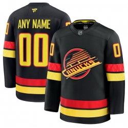 Men Women Youth Vancouver Canucks Fanatics Black Alternate Premium Custom Jersey