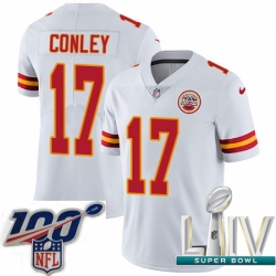 2020 Super Bowl LIV Men Nike Kansas City Chiefs #17 Chris Conley White Vapor Untouchable Limited Player NFL Jersey