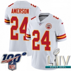 2020 Super Bowl LIV Men Nike Kansas City Chiefs #24 David Amerson White Vapor Untouchable Limited Player NFL Jersey