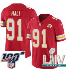 2020 Super Bowl LIV Men Nike Kansas City Chiefs #91 Tamba Hali Red Team Color Vapor Untouchable Limited Player NFL Jersey