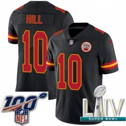 2020 Super Bowl LIV Youth Nike Kansas City Chiefs #10 Tyreek Hill Limited Black Rush Vapor Untouchable NFL Jersey