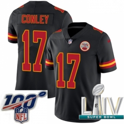 2020 Super Bowl LIV Youth Nike Kansas City Chiefs #17 Chris Conley Limited Black Rush Vapor Untouchable NFL Jersey