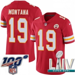 2020 Super Bowl LIV Youth Nike Kansas City Chiefs #19 Joe Montana Red Team Color Vapor Untouchable Limited Player NFL Jersey