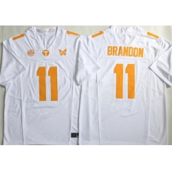 Men Tennessee Volunteers 11 Faizon Brandon White F U S E Stitched Jersey