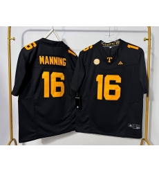 Men Tennessee Volunteers 16 Peyton Manning Black F U S E 2 Stitched Jersey