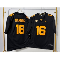 Men Tennessee Volunteers 16 Peyton Manning Black F U S E 2 Stitched Jersey