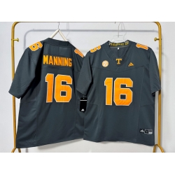 Men Tennessee Volunteers 16 Peyton Manning Black Grey F U S E Stitched Jersey