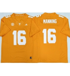 Men Tennessee Volunteers  16 Peyton Manning Orange 2026 F U S E  Stitched Jersey