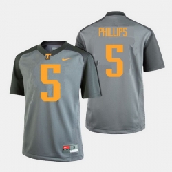 Men Tennessee Volunteers Kyle Phillips College Football Gray Jersey