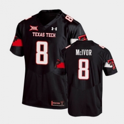 Men Texas Tech Red Raiders Maverick Mcivor Replica Black Football Team Jersey