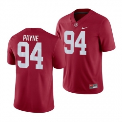 Alabama Crimson Tide Da'Ron Payne Men's Crimson Game Nike Jersey