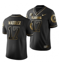 Alabama Crimson Tide Jaylen Waddle Black Golden Edition Men'S Jersey