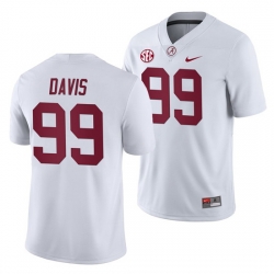 NCAA Football Alabama Crimson Tide Raekwon Davis White 2019 Away Game Jersey