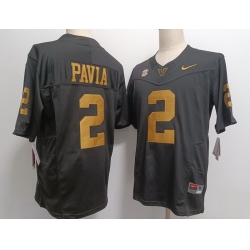 Others #2 Diego Pavia Black Gold Letters Jersey