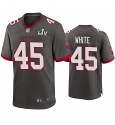 Men Devin White Buccaneers Pewter Super Bowl Lv Game Jersey