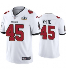 Men Devin White Buccaneers White Super Bowl Lv Vapor Limited Jersey