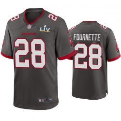 Men Leonard Fournette Buccaneers Pewter Super Bowl Lv Game Jersey