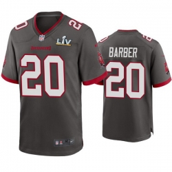 Men Ronde Barber Buccaneers Pewter Super Bowl Lv Game Jersey