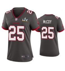 Women Lesean Mccoy Buccaneers Pewter Super Bowl Lv Game Jersey