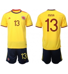 Colombia 2022 World Cup Soccer Jersey #13 MINA