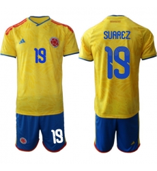Colombia 2026 FIFA World Cup Soccer Jersey Yellow #19 SUAREZ Colombia 2026 FIFA World Cup Soccer Jersey Yellow #19 SUAREZ