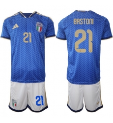 Italy 2026 FIFA World Cup Soccer Jersey Blue #21 PASTONI