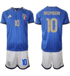Italy Home Blue Soccer Jersey 0011