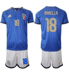 Italy Home Blue Soccer Jersey 0018