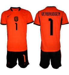 Men Netherlands 2026 Soccer Jerseys Orange #1 Bart Verbruggen