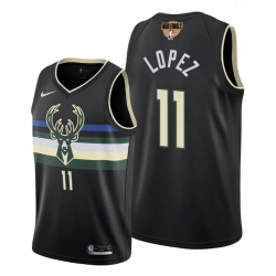 bucks brook lopez statement edition black 2021 nba finals jersey