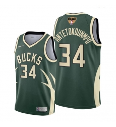 bucks giannis antetokounmpo green 2021 nba playoffs jersey