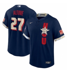 Men's Houston Astros #27 José Altuve Nike Navy 2021 MLB All-Star Game Replica Player Jersey