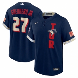 Men's Toronto Blue Jays #27 Vladimir Guerrero Jr. Nike Navy 2021 MLB All-Star Game Replica Player Jersey