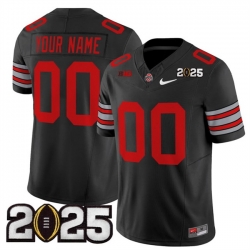 Men Ohio State Buckeyes Active Player Custom Black 2025 CFP Final Patch F U S E  Vapor Limited Stitched Football Jersey