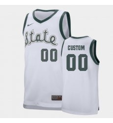 Michigan State Spartans Custom White Replica College Basketball Jersey