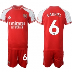 Men Arsenal 2026 Soccer Jerseys Red #6 GABRIEL