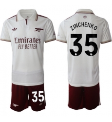 Men Arsenal 2026 Soccer Jerseys White #35 ZINCHENKO