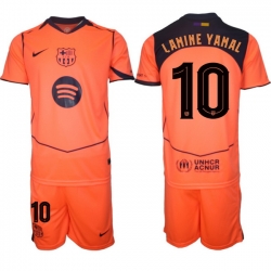 Men FC Barcelona 2026 Soccer Jerseys Orange #10 LAMINE YAMAL (2)
