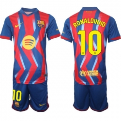 Men FC Barcelona 2026 Soccer Jerseys RedBlue #10 RONALDINHO