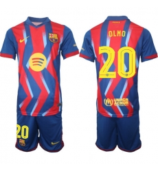 Men FC Barcelona 2026 Soccer Jerseys RedBlue #20 OLMO (2)
