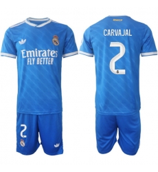 Men Real Madrid 2026 Soccer Jerseys Blue #2 CARVAJAL
