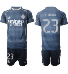 Men Real Madrid 2026 Soccer Jerseys DarkBlue #23 F.MENDY