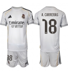 Men Real Madrid 2026 Soccer Jerseys White #18 A.CARRERAS Men Real Madrid 2026 Soccer Jerseys White #18 A.CARRERAS